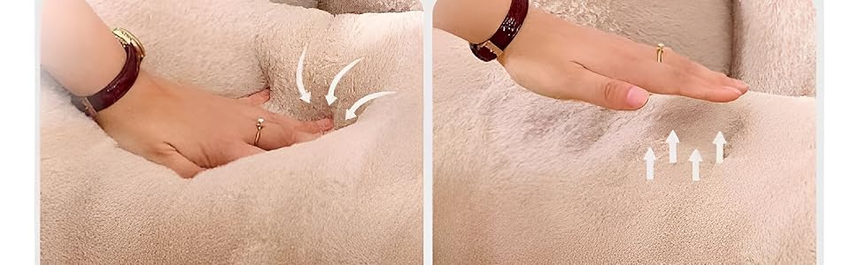 ふわもこキャットソファ(洗える/犬猫用/ミルクベージュ)【送料無料】