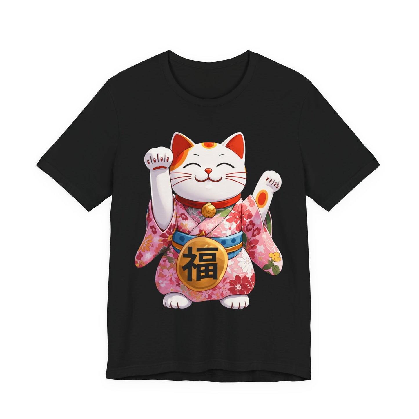 Maneki Neko Lucky Cat T-Shirt — Japanese Good Fortune Tee