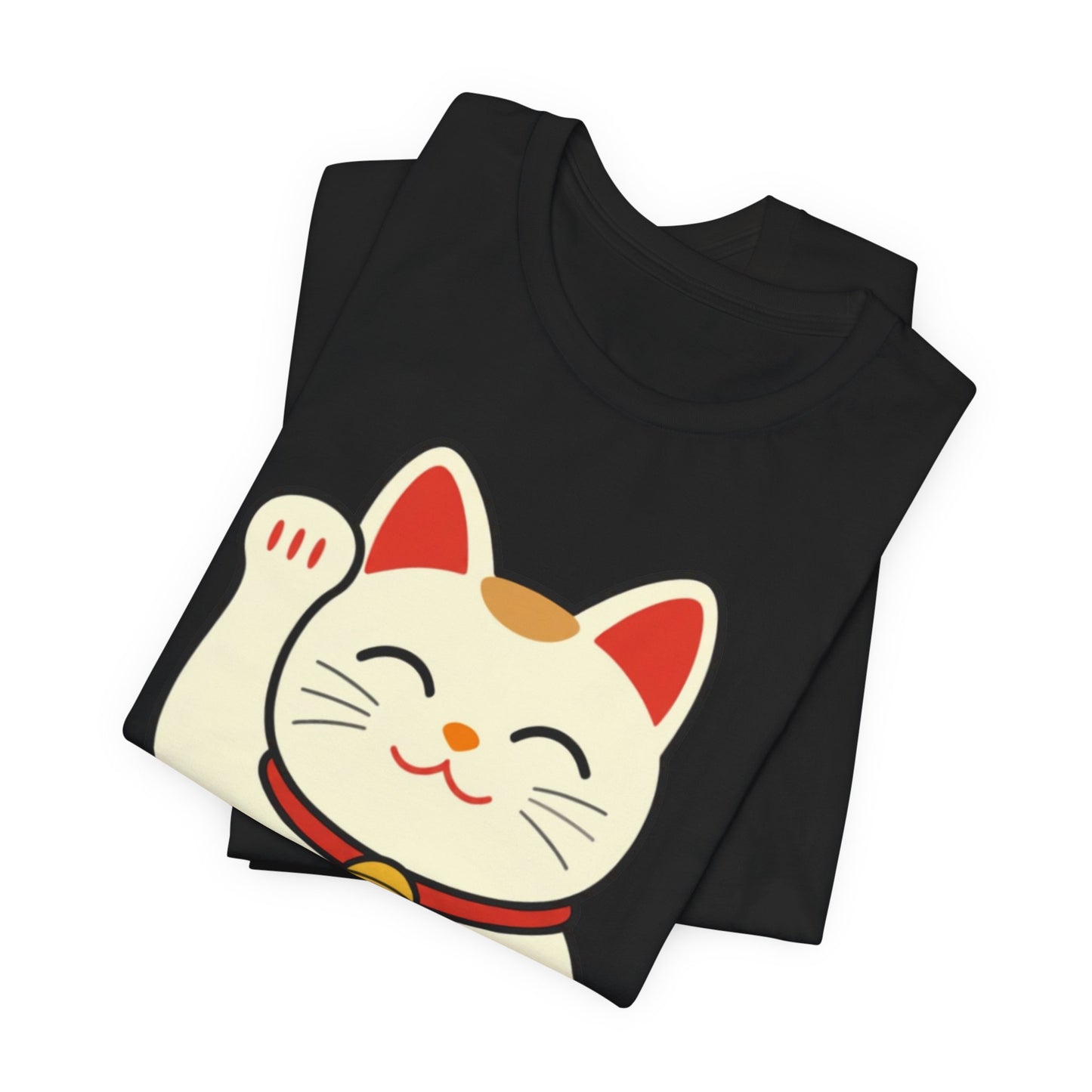 Lucky Maneki Neko Cat T-Shirt | Cute Japanese Good Fortune Tee