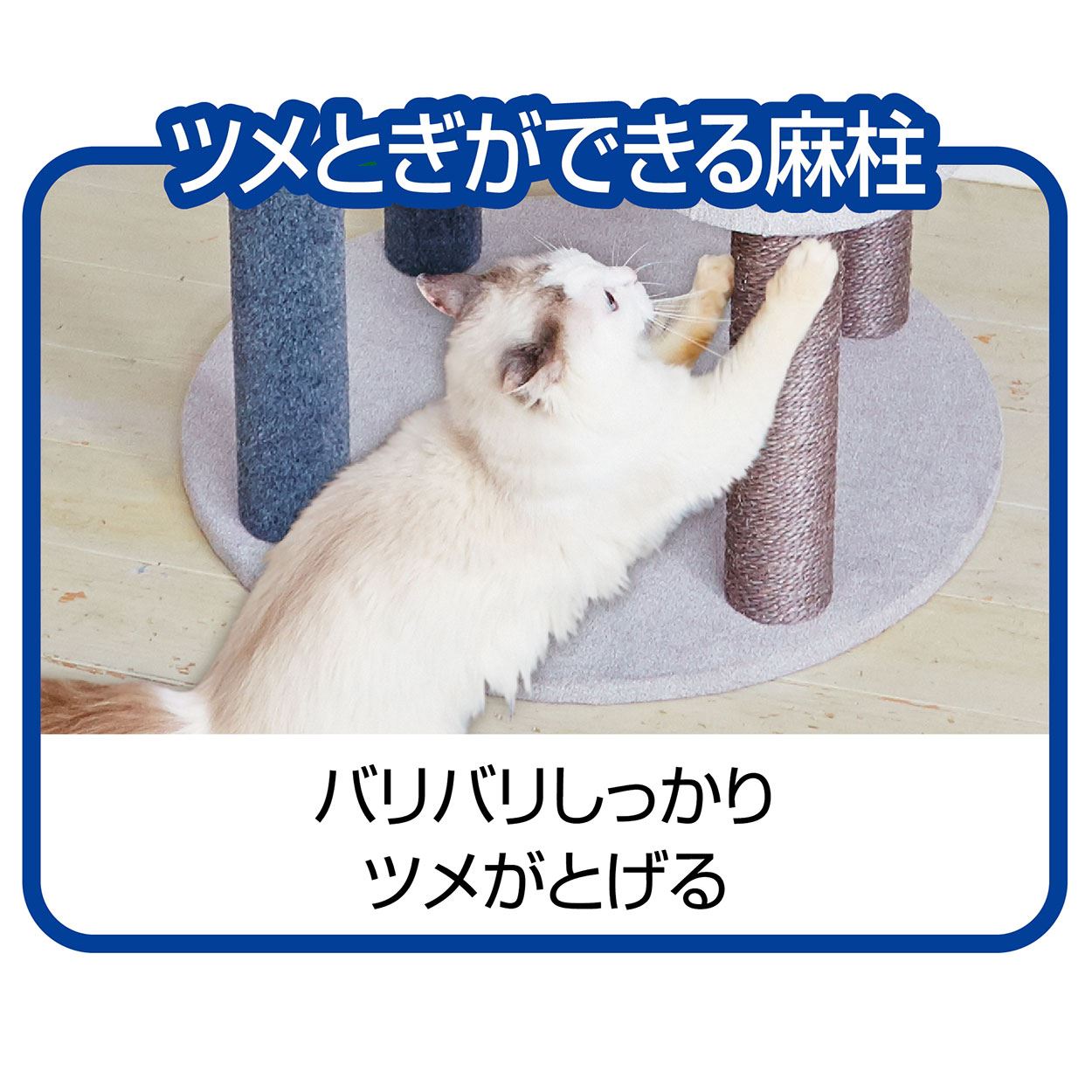 ねこまどキャットポール｜おしゃれな猫用キャットタワー 爪とぎ＆クリアボウル付き【送料無料】