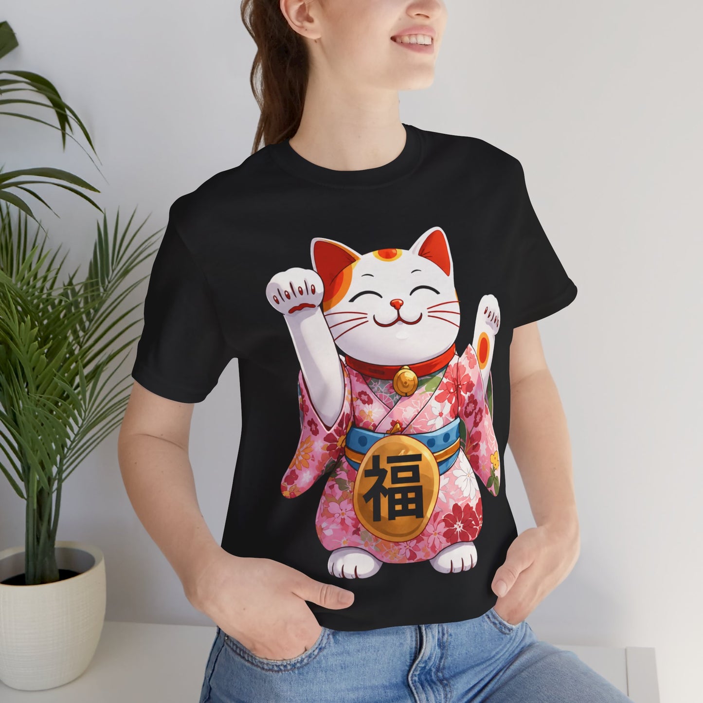 Maneki Neko Lucky Cat T-Shirt — Japanese Good Fortune Tee