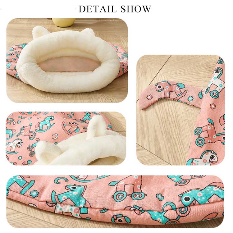 冬用 猫寝袋ベッド ふわもこ寝袋ハウス｜暖かいフリース素材｜洗える 保温・防寒 キャットハウス