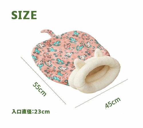 冬用 猫寝袋ベッド ふわもこ寝袋ハウス｜暖かいフリース素材｜洗える 保温・防寒 キャットハウス