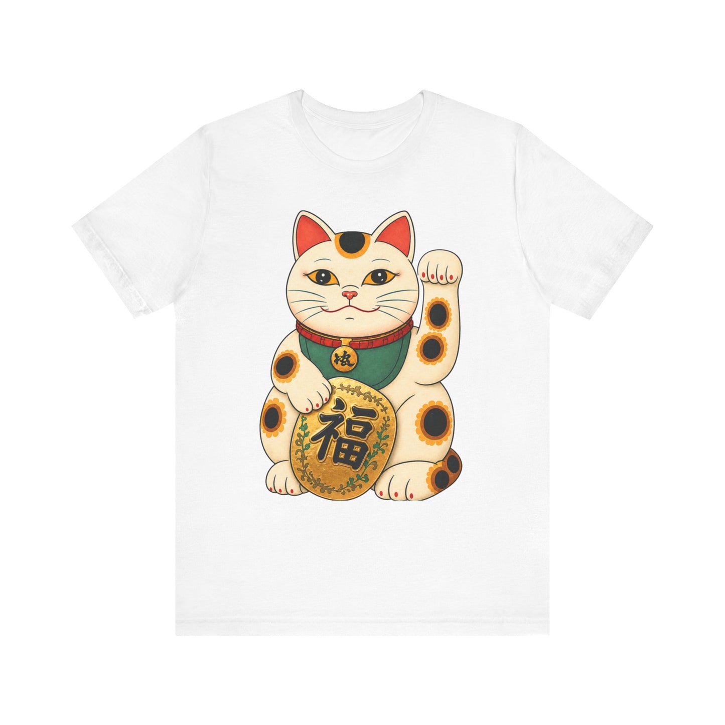 Lucky Maneki Neko Cat T-Shirt — Japanese Good Fortune Graphic Tee