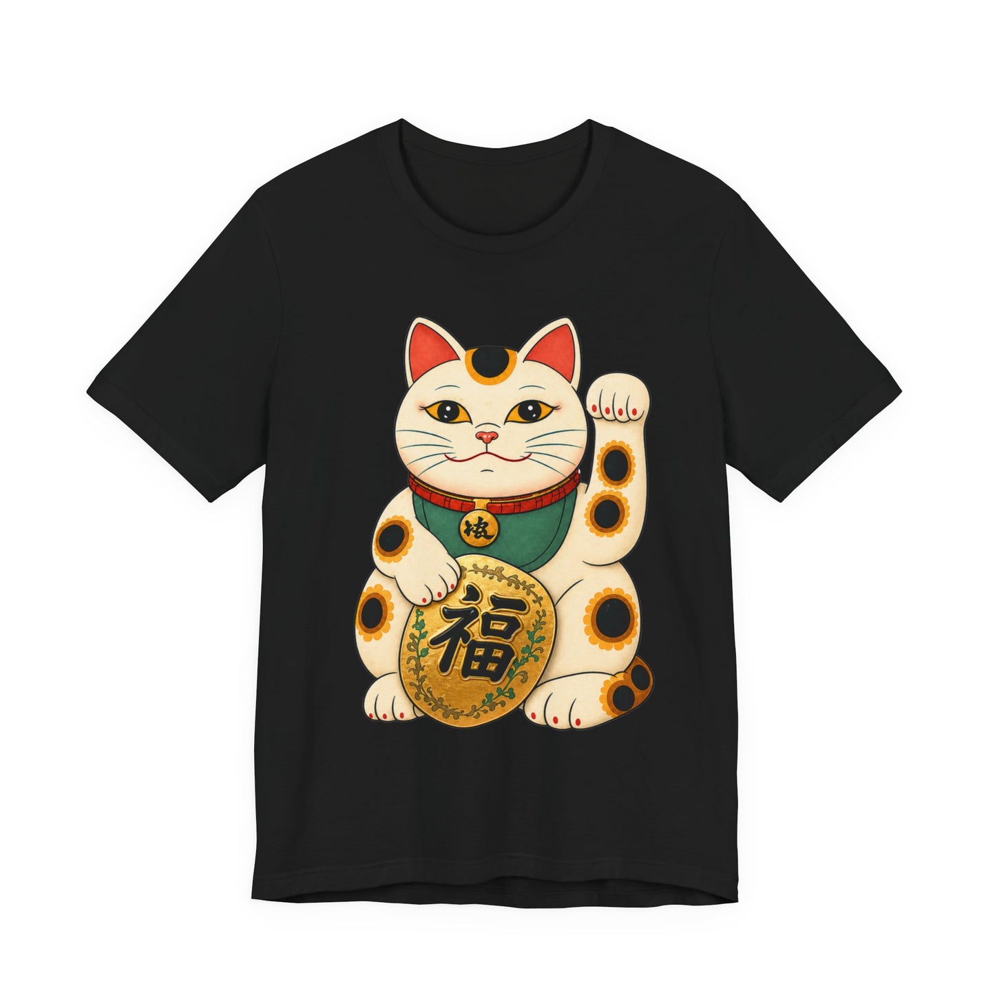 Maneki Neko Lucky Cat T-Shirt | Japanese Good Fortune Tee