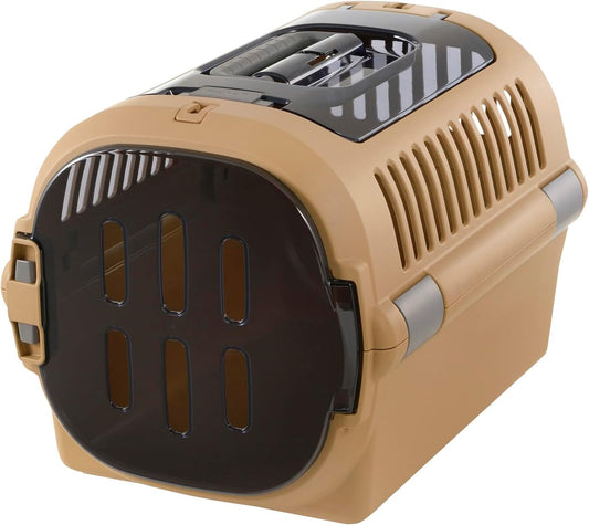 リッチェル キャンピングキャリー ファイン ダブルドア（M）ブラウン・ブルー・アイボリー