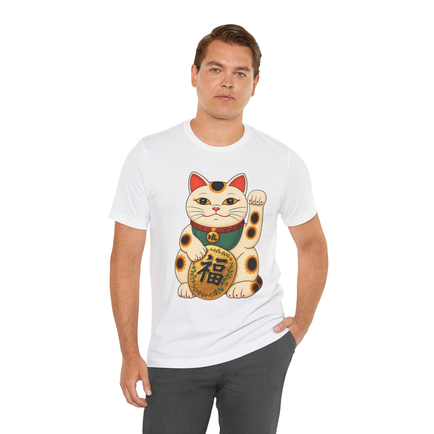 Maneki Neko Lucky Cat T-Shirt | Japanese Good Fortune Tee