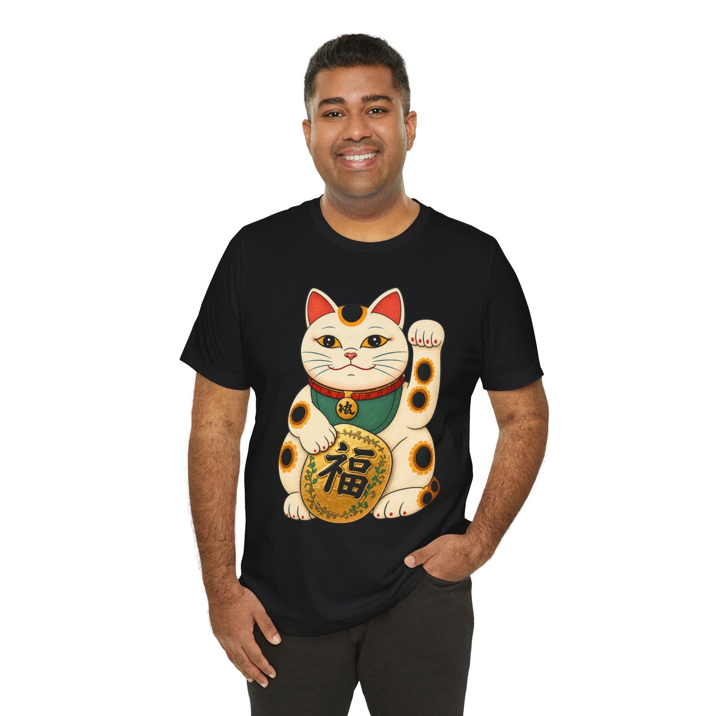 Maneki Neko Lucky Cat T-Shirt | Japanese Good Fortune Tee