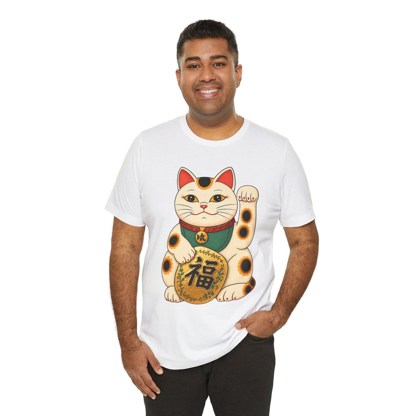 Maneki Neko Lucky Cat T-Shirt | Japanese Good Fortune Tee