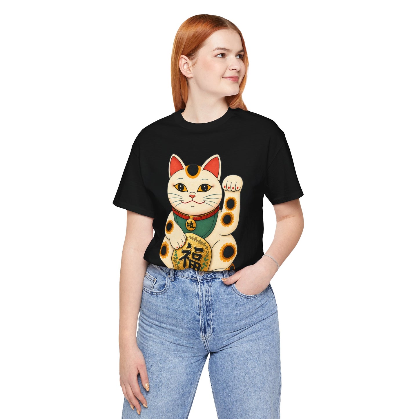 Maneki Neko Lucky Cat T-Shirt | Japanese Good Fortune Tee