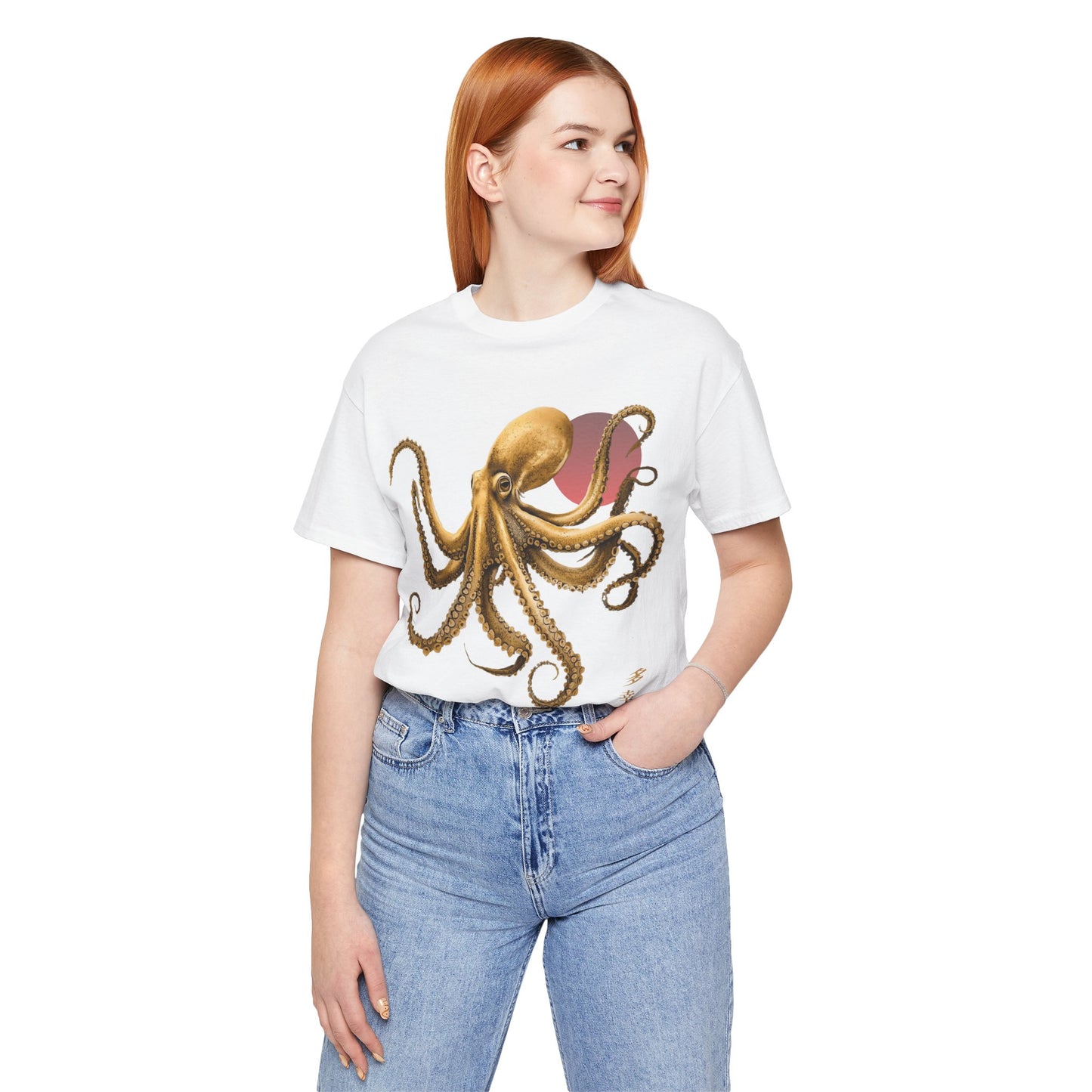 Golden Octopus T-Shirt | Nautical Sea Creature Art