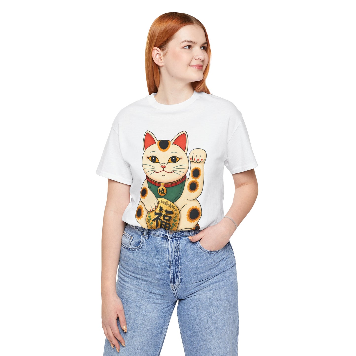 Maneki Neko Lucky Cat T-Shirt | Japanese Good Fortune Tee