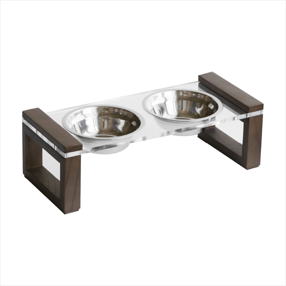 猫用フードボウルスタンド RIME（ライム）BR ブラウン | 高さ調整＆滑り止め付き【送料無料】