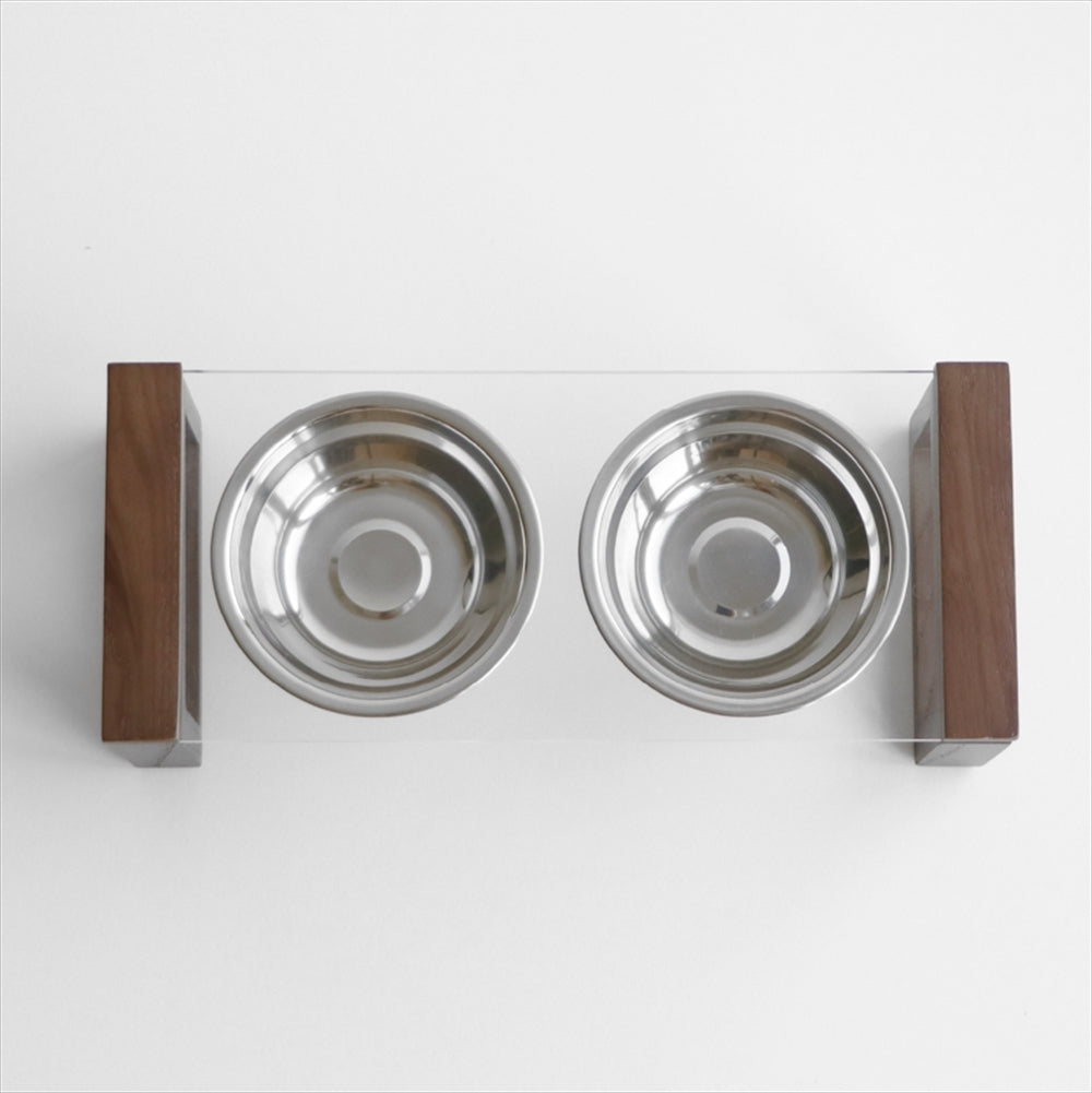 猫用フードボウルスタンド RIME（ライム）BR ブラウン | 高さ調整＆滑り止め付き【送料無料】