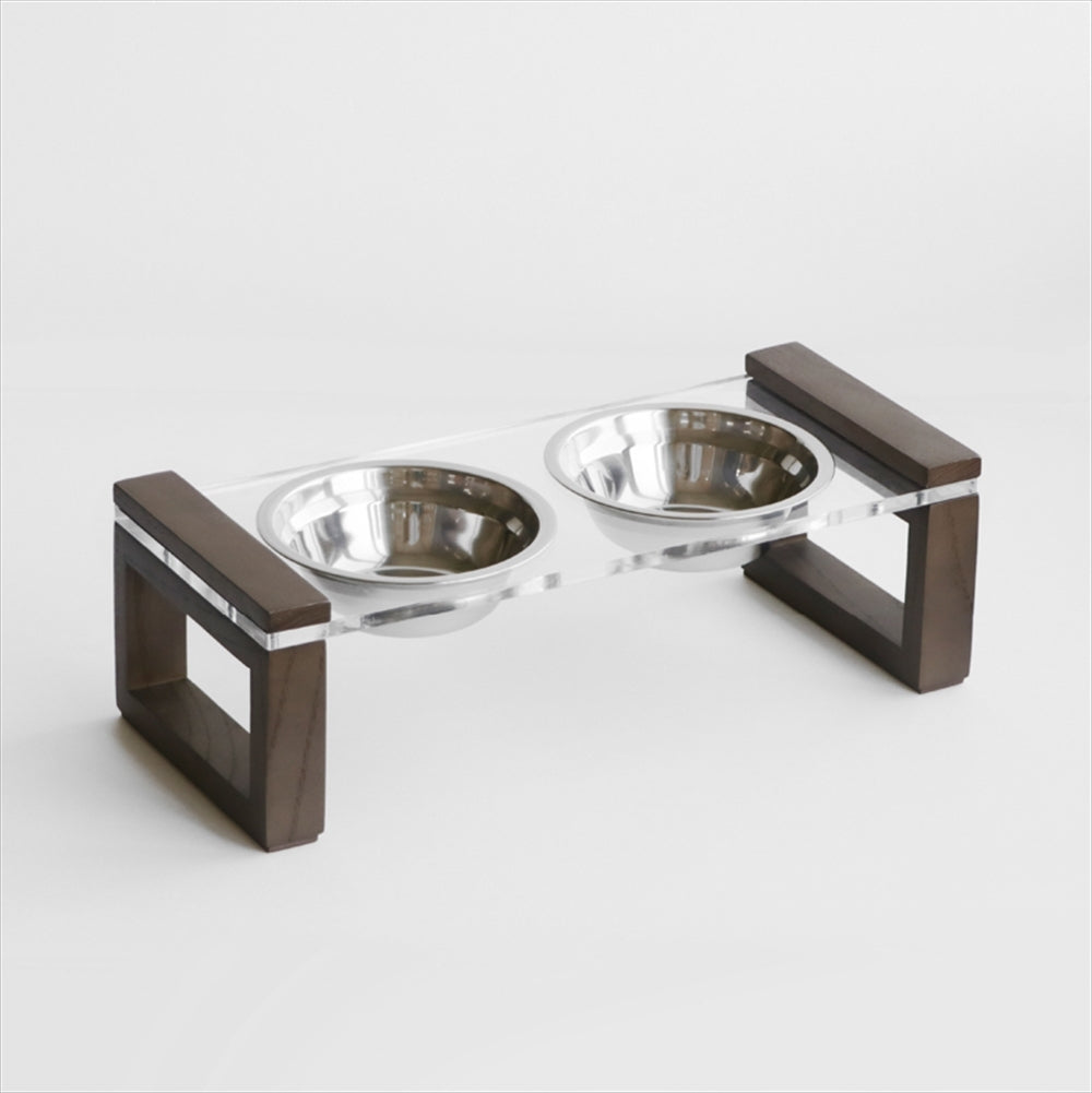 猫用フードボウルスタンド RIME（ライム）BR ブラウン | 高さ調整＆滑り止め付き【送料無料】